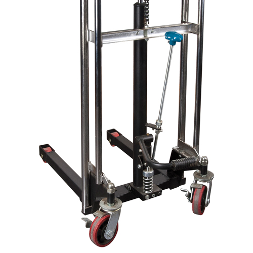 Hydraulic Platform Lift Stacker, Foot Pump Operated, 880 lbs. Capacity, 60" Max Lift Absolute Business Supply