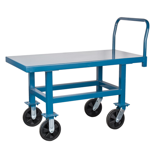 Elevated Platform Trucks, 48" L x 24" W, 1800 lbs. Capacity, Rubber Casters Absolute Business Supply