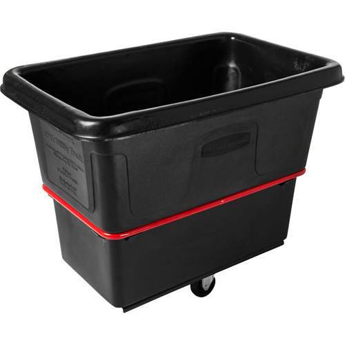 Chariot cubique utilitaire &agrave; usage intensif, Plastique recycl&eacute; noir, 43-1/4" lo x 28" la x 33-3/4" h, Volume 12 pi³, Capacit&eacute; 800 lb Absolute Business Supply