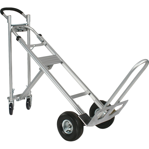 Three-Position Spartan III Convertible Hand Truck, Aluminum, 750 lbs. Capacity Absolute Business Supply