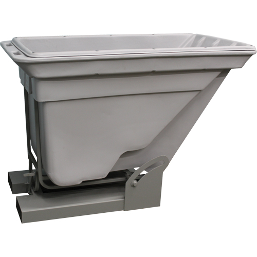 Conteneur autobasculeur, Poly&eacute;thyl&egrave;ne, 1 vg³, Gris Absolute Business Supply