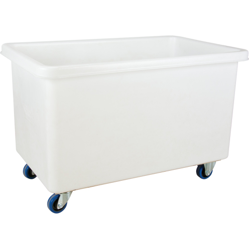 Straight Wall Box Truck, White Polyethylene, 46" L x 28" W x 31" H, 14 cu. ft. Volume, 600 lbs. Capacity Absolute Business Supply