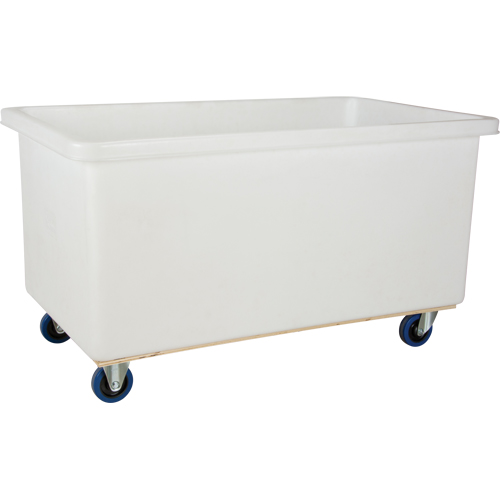 Chariot-caisse &agrave; parois droites, Poly&eacute;thyl&egrave;ne blanc, 57" lo x 34" la x 33" h, Volume 22 pi³, Capacit&eacute; 600 lb Absolute Business Supply
