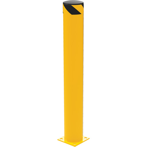Butoir de s&eacute;curit&eacute;, Acier, 48" h x 6,5" la, Jaune Absolute Business Supply