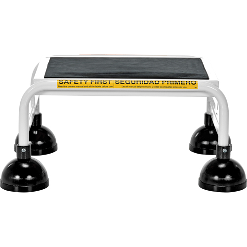 Stop-Step Ladders, 1 Steps, 16" Step Width, 9-9/16" Platform Height, Steel Absolute Business Supply