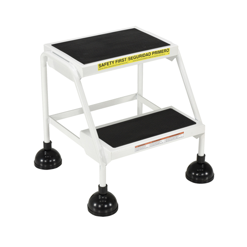 Stop-Step Ladders, 2 Steps, 16" Step Width, 18-9/16" Platform Height, Steel Absolute Business Supply