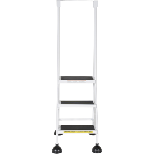 Stop-Step Ladders, 3 Steps, 16" Step Width, 28-11/16" Platform Height, Steel Absolute Business Supply