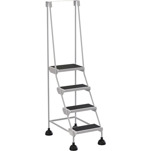 Stop-Step Ladders, 4 Steps, 16" Step Width, 38-3/16" Platform Height, Steel Absolute Business Supply