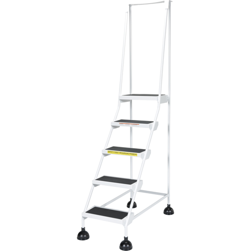 Light-Duty Stop-Step Ladders, 5 Steps, 16" Step Width, 47-11/16" Platform Height, Steel Absolute Business Supply