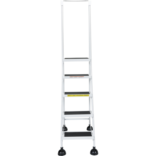 Light-Duty Stop-Step Ladders, 5 Steps, 16" Step Width, 47-11/16" Platform Height, Steel Absolute Business Supply
