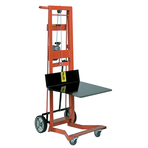 Platform Lift Stacker, Hand Winch Operated, 750 lbs. Capacity, 40" Max Lift Absolute Business Supply