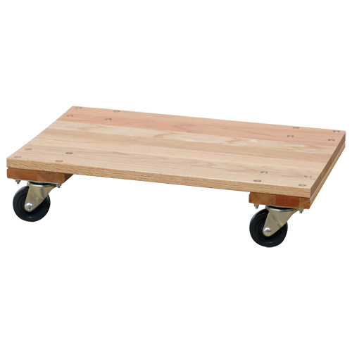 Socle roulant &agrave; plateforme en bois solide, Roues en Caoutchouc, Capacit&eacute; de 900 lb, 16" la x 24" p x 6" h Absolute Business Supply