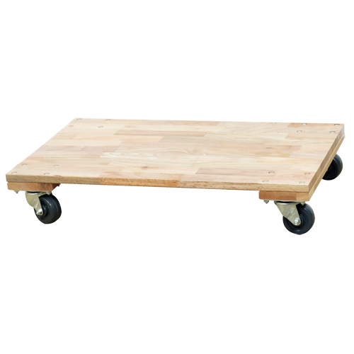 Socle roulant &agrave; plateforme en bois solide, Roues en Caoutchouc, Capacit&eacute; de 900 lb, 18" la x 30" p x 6" h Absolute Business Supply