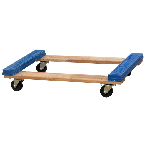 Socle roulant &agrave; plateforme ouverte avec embouts en caoutchouc, Cadre en Bois, 18" la x 30" p x 6" h, Capacit&eacute; de 900 lb Absolute Business Supply