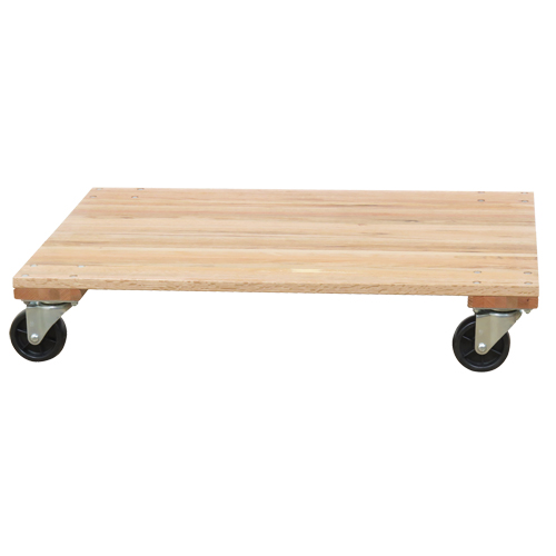 Socle roulant &agrave; plateforme en bois solide, Roues en Caoutchouc, Capacit&eacute; de 1200 lb, 18" la x 30" p x 7" h Absolute Business Supply