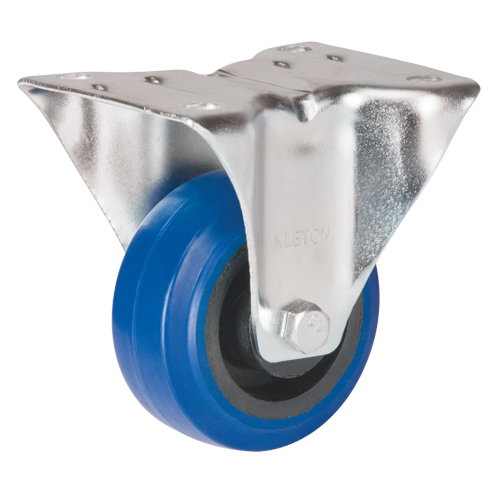 Blue Caster, Rigid, 3" (76 mm), Rubber, 285 lbs. (129 kg.) Absolute Business Supply