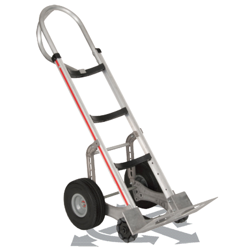 Self-Stabilizing Hand Truck, P-Handle Handle, Aluminum, 55'' Height, 500 lbs. Capacity Absolute Business Supply