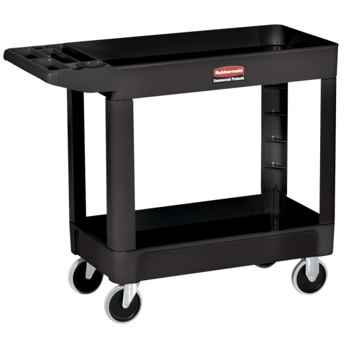 Heavy-Duty Utility Cart - 4520-89, 2 Tiers, 25-7/8" x 33-1/4" x 45-1/4", 500 lbs. Capacity Absolute Business Supply