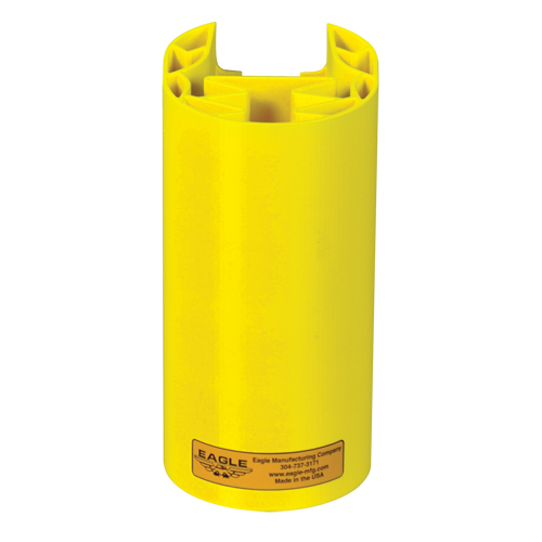 Butoir en poly pour rayonnage, 5" la x 6" lo x 8" h, Jaune Absolute Business Supply