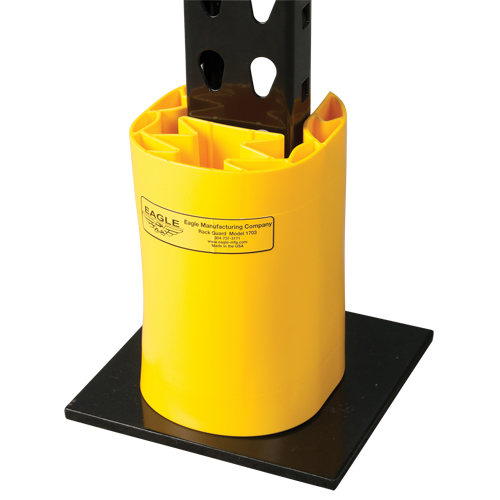 Butoir en poly pour rayonnage, 5" la x 6" lo x 8" h, Jaune Absolute Business Supply