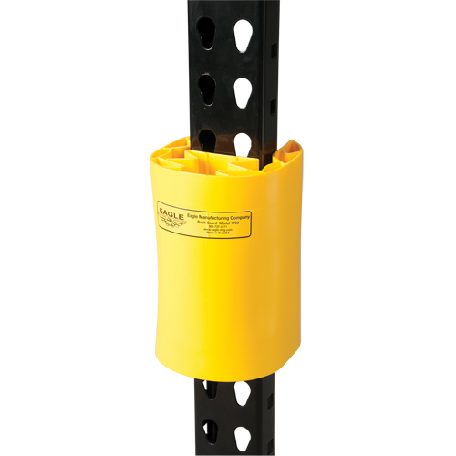 Butoir en poly pour rayonnage, 5" la x 6" lo x 8" h, Jaune Absolute Business Supply