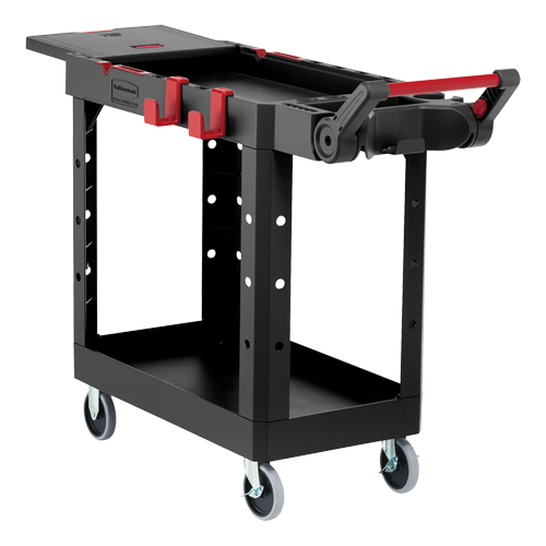 Chariot utilitaire robuste et polyvalent, 2 tiers, 17-3/4" x 36" x 46-1/5", Capacit&eacute; 500 lb Absolute Business Supply