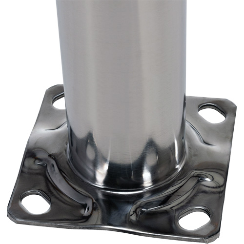 Safety Bollard, Stainless Steel, 36" H x 8" W, Silver Absolute Business Supply
