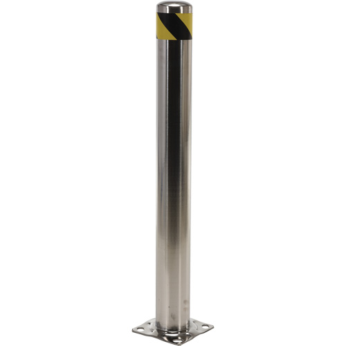 Butoir de s&eacute;curit&eacute;, Acier inoxydable, 42" h x 8" la, Argent Absolute Business Supply