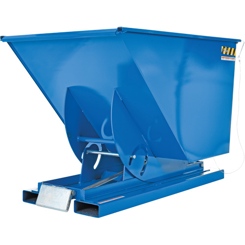 Conteneur autobasculeur, Acier, 1 vg³, Bleu Absolute Business Supply