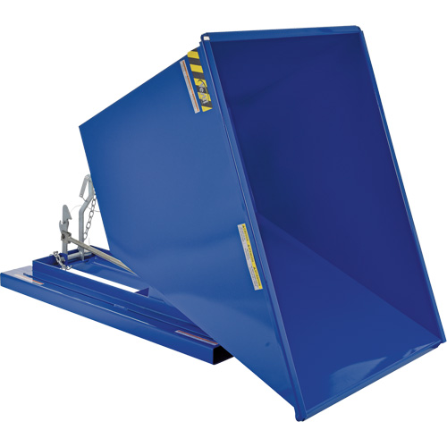 Conteneur autobasculeur, Acier, 1 vg³, Bleu Absolute Business Supply