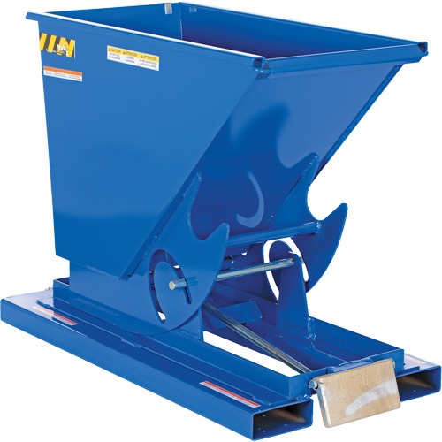 Conteneur autobasculeur, Acier, 1/3 vg³, Bleu Absolute Business Supply