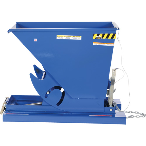 Conteneur autobasculeur, Acier, 1/3 vg³, Bleu Absolute Business Supply