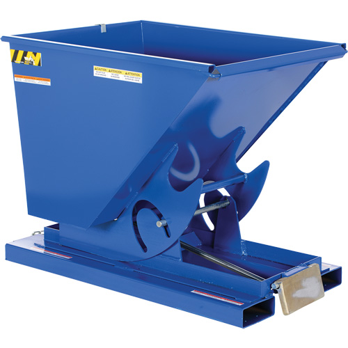 Conteneur autobasculeur, Acier, 1/2 vg³, Bleu Absolute Business Supply