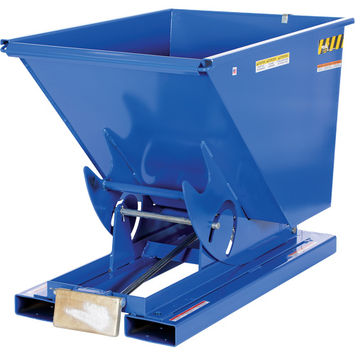 Conteneur autobasculeur, Acier, 1/2 vg³, Bleu Absolute Business Supply
