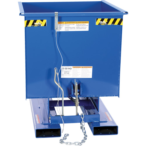 Conteneur autobasculeur, Acier, 1/2 vg³, Bleu Absolute Business Supply