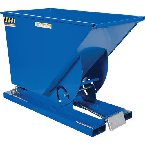 Conteneur autobasculeur, Acier, 3/4 vg³, Bleu Absolute Business Supply