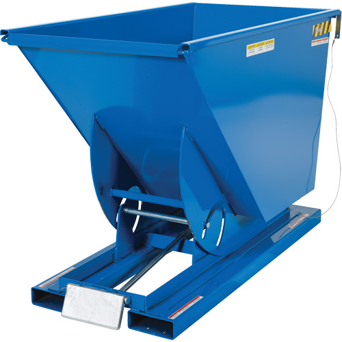 Conteneur autobasculeur, Acier, 3/4 vg³, Bleu Absolute Business Supply