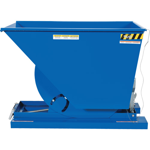 Conteneur autobasculeur, Acier, 3/4 vg³, Bleu Absolute Business Supply