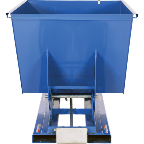 Self-Dumping Hopper, Steel, 1-1/2 cu.yd., Blue Absolute Business Supply