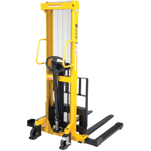 Manual Hydraulic Stacker, Hand Pump Operated, 2000 lbs. Capacity, 35" Max Lift Absolute Business Supply
