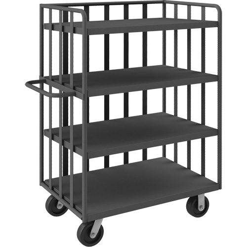 Chariot &agrave; tablettes ouvert portatif, 4 Tiers, 31-1/8" la x 57-1/2" h x 56-1/8" p, Capacit&eacute; 3600 lb Absolute Business Supply