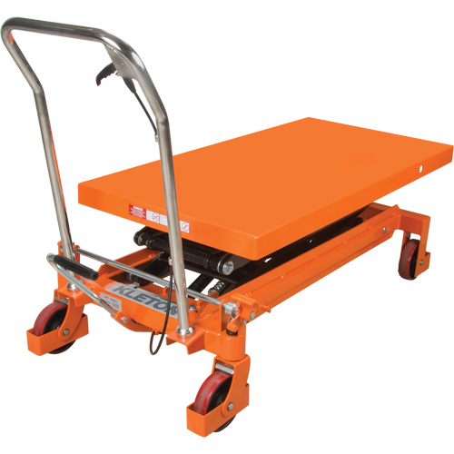 Hydraulic Scissor Lift Table, 48" L x 24" W, Steel, 1540 lbs. Capacity Absolute Business Supply