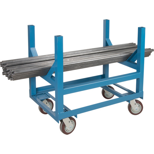 Chariot &agrave; berceaux pour tuyaux et barres, 24" lo x 24" la x 34" h, Capacit&eacute; de 2500 lb, Roue Polyur&eacute;thane Absolute Business Supply