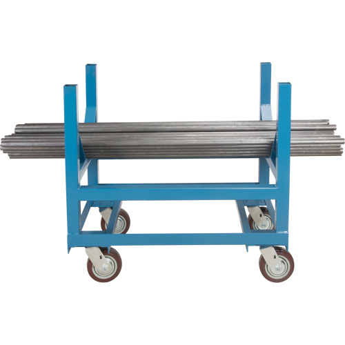 Chariot &agrave; berceaux pour tuyaux et barres, 24" lo x 24" la x 34" h, Capacit&eacute; de 2500 lb, Roue Polyur&eacute;thane Absolute Business Supply