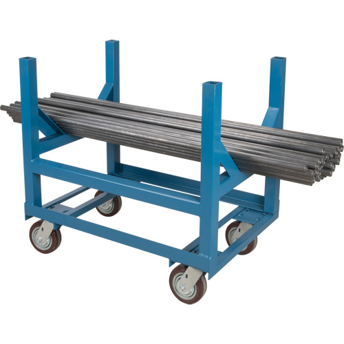 Chariot &agrave; berceaux pour tuyaux et barres, 24" lo x 24" la x 34" h, Capacit&eacute; de 2500 lb, Roue Polyur&eacute;thane Absolute Business Supply