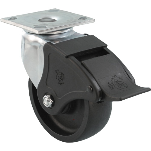 Emaxx RollX Wow Caster, Swivel with Brake, 4" (101.6 mm), Nylon, 1200 lbs. (544.3 kg.) Absolute Business Supply