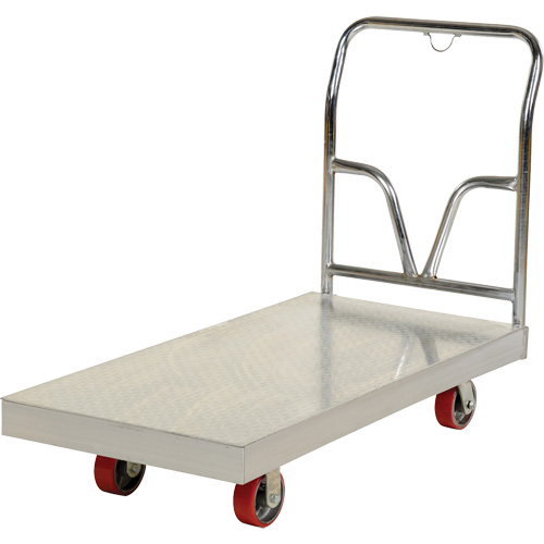 Chariot &agrave; plate-forme en aluminium, 24" la x 48" lo, 3600 lb cap, Roues Polyur&eacute;thane Absolute Business Supply