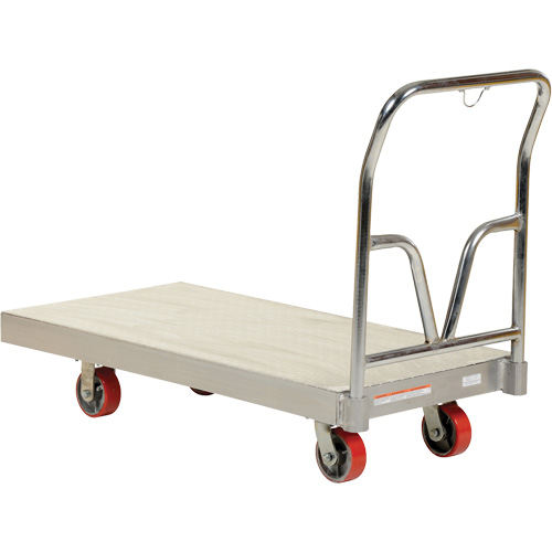 Chariot &agrave; plate-forme en aluminium, 24" la x 48" lo, 3600 lb cap, Roues Polyur&eacute;thane Absolute Business Supply