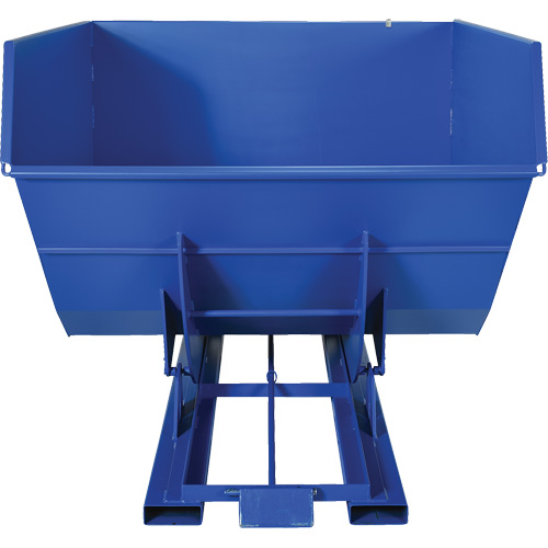 Conteneur autobasculeur, Acier, 4 vg³, Bleu Absolute Business Supply