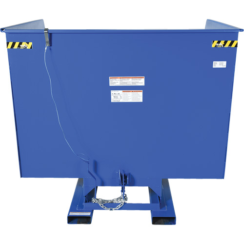 Conteneur autobasculeur, Acier, 4 vg³, Bleu Absolute Business Supply